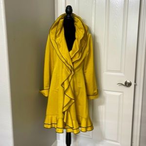 Gold Ruffled tailored jacket/dress